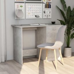 Berkfield Home Desk Concrete Grey 100x50x76 cm Engineered Wood - Size: 100 x 50 x 76 cm - thumbnail 1