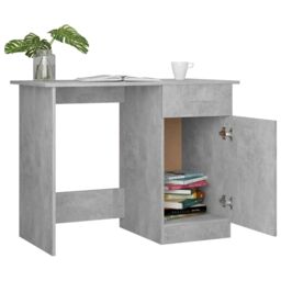 Berkfield Home Desk Concrete Grey 100x50x76 cm Engineered Wood - Size: 100 x 50 x 76 cm - thumbnail 6