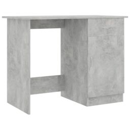 Berkfield Home Desk Concrete Grey 100x50x76 cm Engineered Wood - Size: 100 x 50 x 76 cm - thumbnail 2