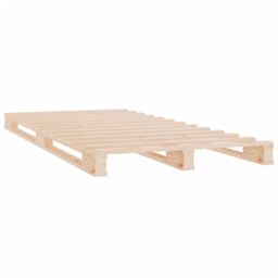 Berkfield Home Pallet Bed 75x190 cm Small Single Solid Wood Pine in Brown - thumbnail 4