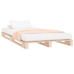 Berkfield Home Pallet Bed 75x190 cm Small Single Solid Wood Pine in Brown - thumbnail 3
