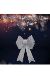 VFM e-Store Tinsel Bow Light Up Christmas Decoration X 1 29cm x 43cm x 10cm Silver - Size: 29 cm x 43 cm x 10 cm - thumbnail 3