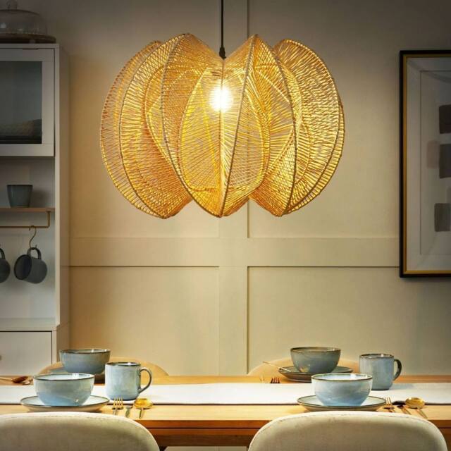 Wyld and Coco Boho Paper Rope Pendant Lamp in Natural - image 1