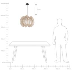 Wyld and Coco Boho Paper Rope Pendant Lamp in Natural - thumbnail 7