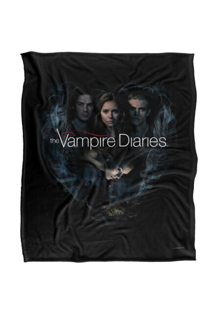 Warner Brothers Vampire Diaries Hearts Desire Silky Touch Super Soft Throw Blanket in White - image 1