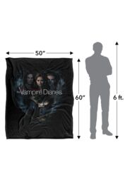 Warner Brothers Vampire Diaries Hearts Desire Silky Touch Super Soft Throw Blanket in White - thumbnail 5