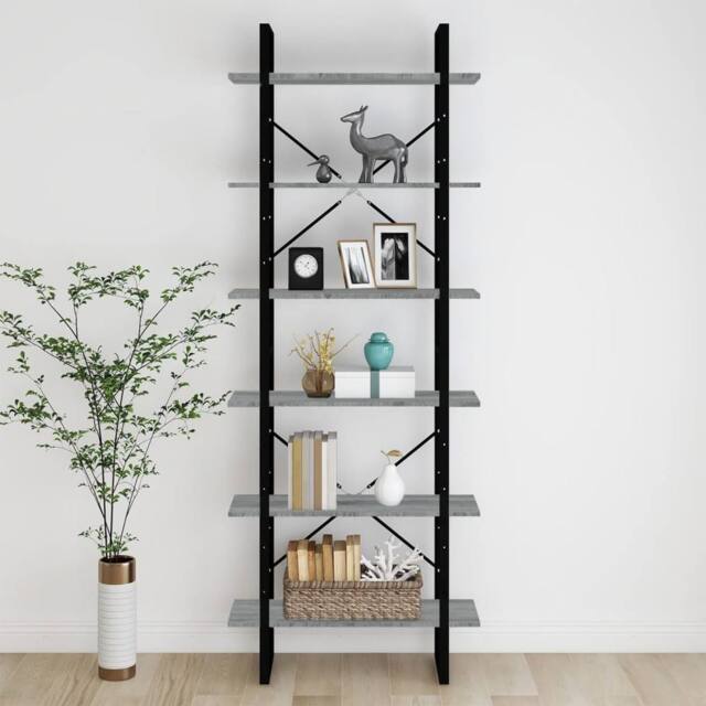 Berkfield Home High Cabinet Grey Sonoma 80x30x210 cm Engineered Wood - Size: 80 x 30 x 210 cm - image 1