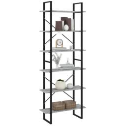 Berkfield Home High Cabinet Grey Sonoma 80x30x210 cm Engineered Wood - Size: 80 x 30 x 210 cm - thumbnail 4