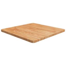 Berkfield Home Square Table Top Light Brown 60x60x2.5cm Treated Solid Wood Oak - Size: 60x60x2.5 cm - thumbnail 2