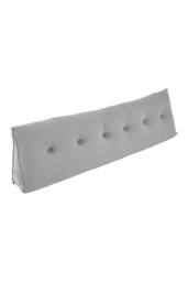 Living and Home Wedge Headboard Pillow with Removable Cover and 2 Bolster Pillows in Grey - thumbnail 6
