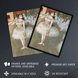 "Artery8 The Star Ballet Dancer Portrait Degas Vintage Wall Art Print Poster - Size: W18"" x H24""" - thumbnail 2