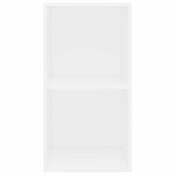 Berkfield Home 2-Tier Book Cabinet White 40x30x76.5 cm Engineered Wood - thumbnail 4