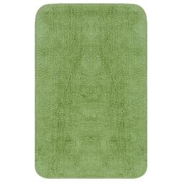 Berkfield Home Bathroom Mat Set 2 Pieces Fabric Green - thumbnail 2