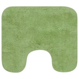 Berkfield Home Bathroom Mat Set 2 Pieces Fabric Green - thumbnail 3