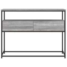 Berkfield Home Console Table Grey Sonoma 100x40x75 cm Engineered Wood - Size: 100 x 40 x 75 cm - thumbnail 6