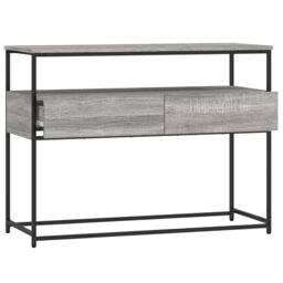 Berkfield Home Console Table Grey Sonoma 100x40x75 cm Engineered Wood - Size: 100 x 40 x 75 cm - thumbnail 5