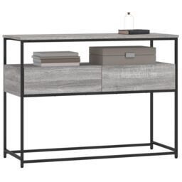 Berkfield Home Console Table Grey Sonoma 100x40x75 cm Engineered Wood - Size: 100 x 40 x 75 cm - thumbnail 3