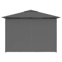 Berkfield Home Garden Marquee with Curtains 4x3 m Anthracite in Charcoal - thumbnail 6