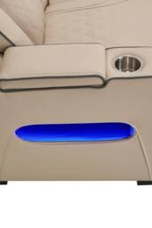 More4Homes Capri Electric Recliner Cinema Chair w USB/C Charging & LED Lighting in Beige - Size: 1 Seater - thumbnail 6