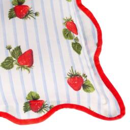 Furn Fruits Strawberries Striped Outdoor Cushion in Blue - Size: 45 cm x 45 cm - thumbnail 5