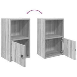 Berkfield Home Bookcase Grey Sonoma 31x24x52 cm Engineered Wood - Size: 31 x 24 x 52 cm - thumbnail 8