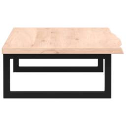 Berkfield Home Basin Shelf Wall Mounted Steel & Solid Wood Oak in Light Tan - thumbnail 5