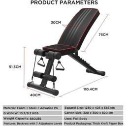 NESTLUNE Foldable Dumbbell Bench Adjustable Weight in Black - Size: 0-18 m - thumbnail 2