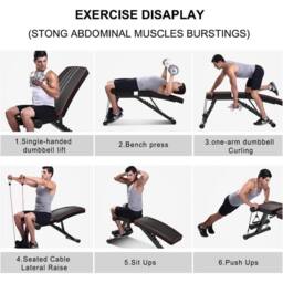 NESTLUNE Foldable Dumbbell Bench Adjustable Weight in Black - Size: 0-18 m - thumbnail 6