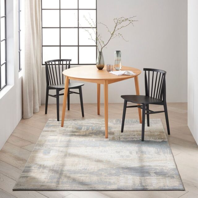 The Rug Shop UK Modern Abstract Cream Polyester Easy To Clean Area Rug - Size: 240 cm x 305 cm - image 1