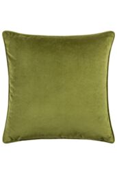 HOEM Malans Cut Velvet Piped Cushion in Olive - Size: 45 cm x 45 cm - thumbnail 2