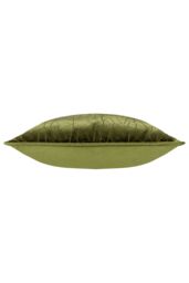 HOEM Malans Cut Velvet Piped Cushion in Olive - Size: 45 cm x 45 cm - thumbnail 3