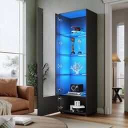 SPETLEK High Gloss Display Cabinet in Black - thumbnail 5
