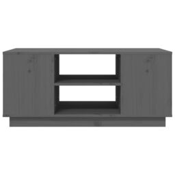 Berkfield Home Coffee Table Grey 90x49x40.5 cm Solid Wood Pine - thumbnail 5