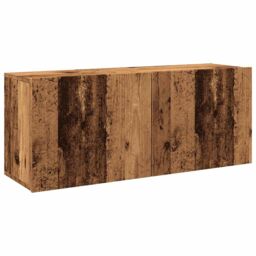 Berkfield Home TV Cabinet Wall-mounted Old Wood 100x30x41 cm in Brown - Size: 100 x 30 x 41 cm - thumbnail 2