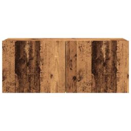Berkfield Home TV Cabinet Wall-mounted Old Wood 100x30x41 cm in Brown - Size: 100 x 30 x 41 cm - thumbnail 5