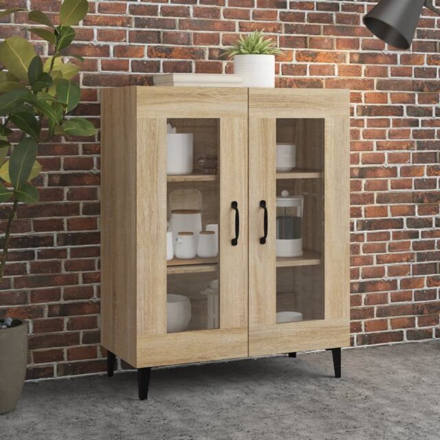 Berkfield Home Sideboard Sonoma Oak 69.5x34x90 cm Engineered Wood in Brown - image 1