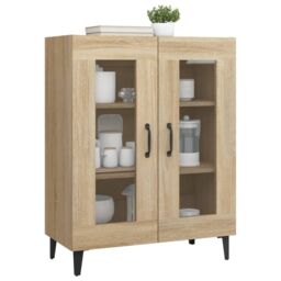 Berkfield Home Sideboard Sonoma Oak 69.5x34x90 cm Engineered Wood in Brown - thumbnail 4