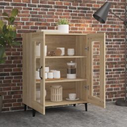 Berkfield Home Sideboard Sonoma Oak 69.5x34x90 cm Engineered Wood in Brown - thumbnail 3