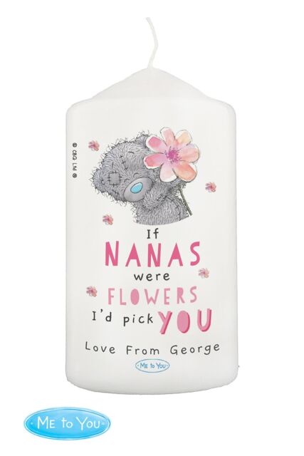 Personalised Memento Company Women's Personalised Me To You If... Were Flowers Pillar Candle in Off-White - image 1