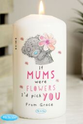 Personalised Memento Company Women's Personalised Me To You If... Were Flowers Pillar Candle in Off-White - thumbnail 4