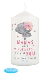 Personalised Memento Company Women's Personalised Me To You If... Were Flowers Pillar Candle in Off-White - thumbnail 1