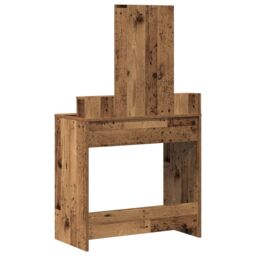 Berkfield Home Dressing Table with Drawers - Vintage Wood 79x41x140 cm in Brown - Size: 79 x 41 x 140 cm - thumbnail 8