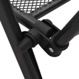Berkfield Home Reclining Garden Chair Set 5 pcs Anthracite Powder-coated Steel in Black - thumbnail 9