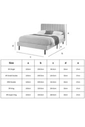 Aspire Rosella Upholstered Bed in Blue - Size: Double - thumbnail 5