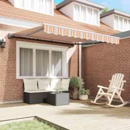 Berkfield Home Retractable Awning Manual Anthracite 350x250 cm in Blue - thumbnail 3