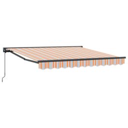 Berkfield Home Retractable Awning Manual Anthracite 350x250 cm in Blue - thumbnail 2