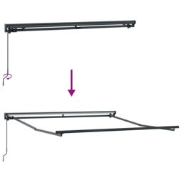 Berkfield Home Retractable Awning Manual Anthracite 350x250 cm in Blue - thumbnail 9