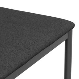 More4Homes Set Of 2 Monza Fabric Dining Chair Modern Padded Seat Metal Legs Kitchen in Charcoal - thumbnail 5