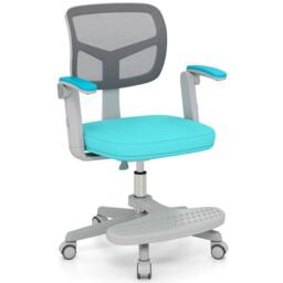Costway Kids Desk Chair Children Study Chair w/Adjustable Height in Aqua - thumbnail 8