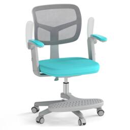 Costway Kids Desk Chair Children Study Chair w/Adjustable Height in Aqua - thumbnail 9